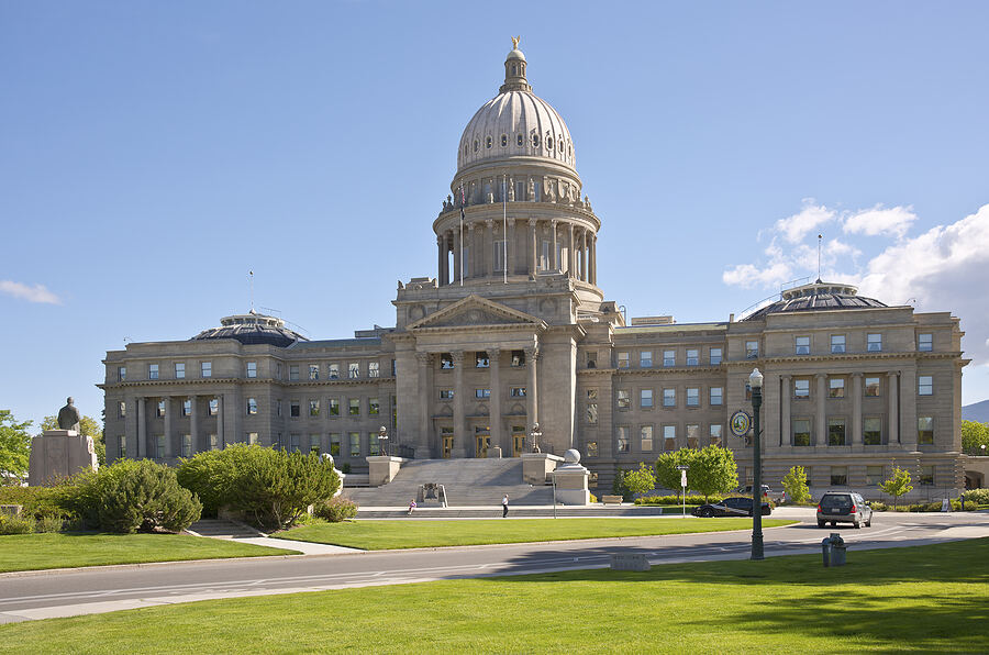 Idaho State Capitol building in downtown Boise